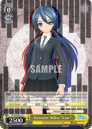 Hatsune Miku "Liar" (PD/S29-E011 U) - Hatsune Miku: Project DIVA F 2nd