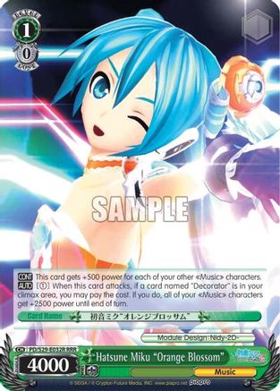 Hatsune Miku "Orange Blossom" (RRR) (PD/S29-E032R RRR) - Hatsune Miku: Project DIVA F 2nd