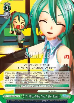 I'll Miku-Miku You~ (For Reals) (PD/S29-E039 U) - Hatsune Miku: Project DIVA F 2nd