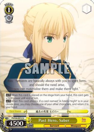 Past Hero, Saber (FS/S34-E012 U) - Fate/stay night [Unlimited Blade Works]