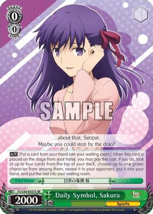 Daily Symbol, Sakura (SR) (FS/S34-E037S SR) - Fate/stay night [Unlimited Blade Works]