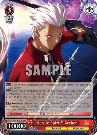 "Heroic Spirit" Archer (RRR) (FS/S34-E053R RRR) - Fate/stay night [Unlimited Blade Works]