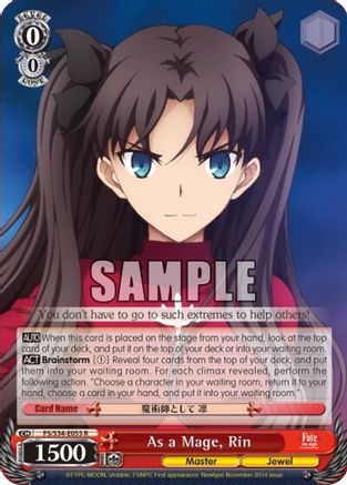 As a Mage, Rin (FS/S34-E055 R) - Fate/stay night [Unlimited Blade Works]