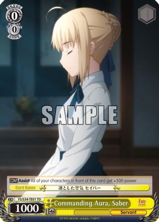 Commanding Aura, Saber (TD) (FS/S34-TE01 TD) - Fate/stay night [Unlimited Blade Works]