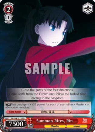 Summon Rites, Rin (TD) (FS/S34-TE13 TD) - Fate/stay night [Unlimited Blade Works]