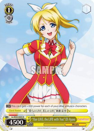 "Our LIVE, the LIFE with You" Eli Ayase (LL/W24-E005 RR) - Love Live!