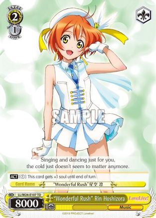 "Wonderful Rush" Rin Hoshizora (LL/W24-E107 TD) - Love Live!