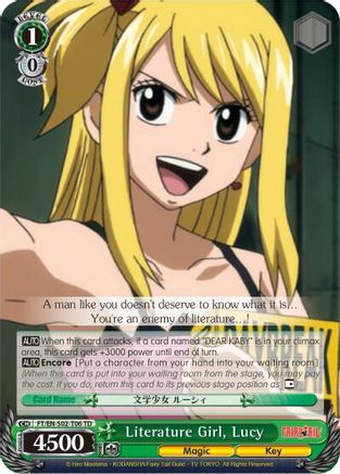 Literature Girl, Lucy (FT/EN-S02-T06 TD) - Fairy Tail ver.E