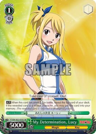 My Determination, Lucy (SR) (FT/EN-S02-033S SR) - Fairy Tail ver.E