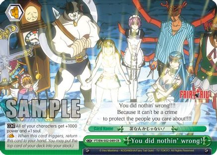 You did nothin' wrong! (FT/EN-S02-049 CR) - Fairy Tail ver.E