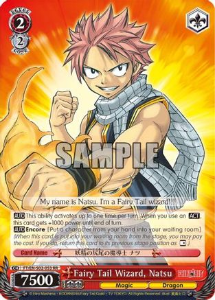 Fairy Tail Wizard, Natsu (FT/EN-S02-053 RR) - Fairy Tail ver.E