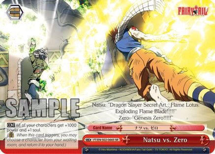 Natsu vs. Zero (SR) (FT/EN-S02-066S SR) - Fairy Tail ver.E