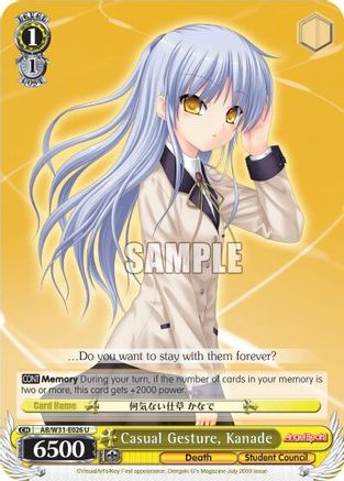 Casual Gesture, Kanade (AB/W31-E026 U) - Angel Beats! Re:Edit