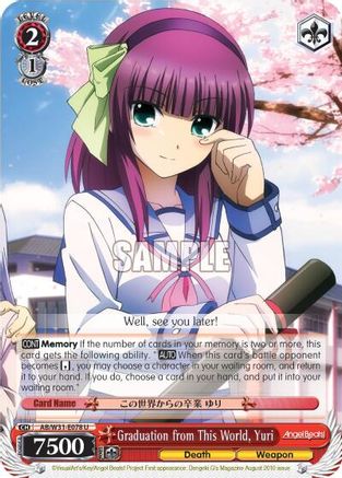 Graduation from This World, Yuri (AB/W31-E078 U) - Angel Beats! Re:Edit