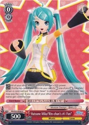 Hatsune Miku"Rin-chan's #1 Fan" (PD/S22-E058 U) - Hatsune Miku -Project DIVA- f