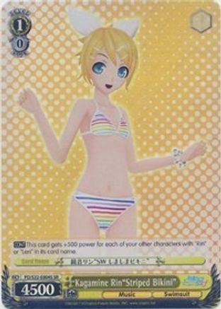 Kagamine Rin"Striped Bikini" (SR) (PD/S22-E004S SR) - Hatsune Miku -Project DIVA- f