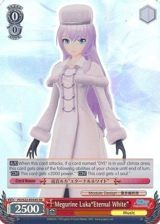 Megurine Luka"Eternal White" (SR) (PD/S22-E054S SR) - Hatsune Miku -Project DIVA- f