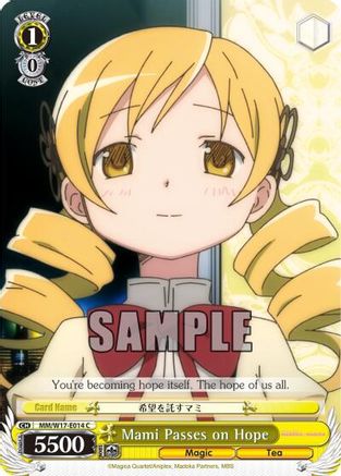 Mami Passes on Hope (MM/W17-E014 C) - Puella Magi Madoka Magica