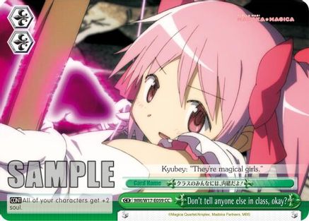 Don't tell anyone else in class, okay? (MM/W17-E059 CC) - Puella Magi Madoka Magica