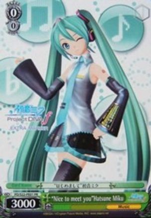 "Nice to meet you"Hatsune Miku (PD/S22-PE01 PR) - Hatsune Miku -Project DIVA- f