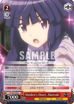 Maiden's Heart, Akatsuki (Alternate Art Foil) (LH/SE20-E09 R) - LOG HORIZON