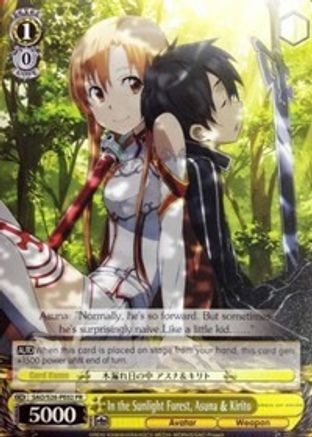In the Sunlight Forest, Asuna & Kirito (SAO/S26-PE02 PR) - Sword Art Online Vol.2