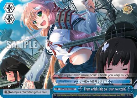 From which ship do I start to repair? (KC/S31-E099 CC) - KanColle, 2nd Fleet
