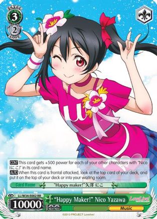 "Happy Maker!" Nico Yazawa (LL/W34-E002 RR) - Love Live! Vol. 2