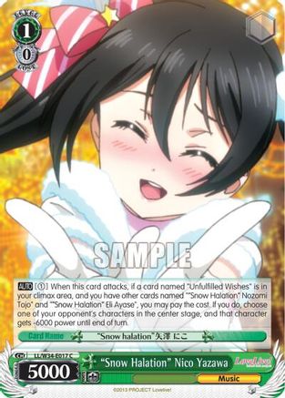 "Snow Halation" Nico Yazawa (LL/W34-E017 C) - Love Live! Vol. 2