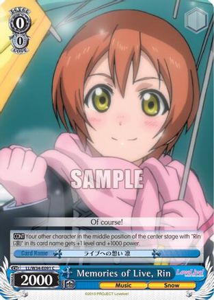 Memories of Live, Rin (LL/W34-E091 C) - Love Live! Vol. 2
