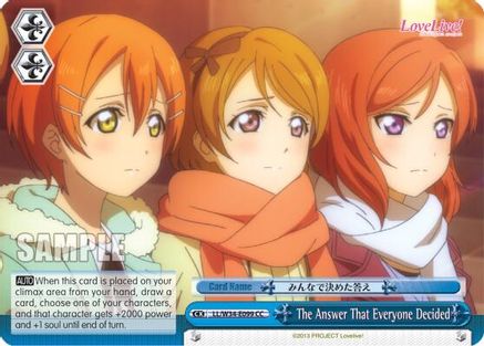 The Answer That Everyone Decided (LL/W34-E099 CC) - Love Live! Vol. 2