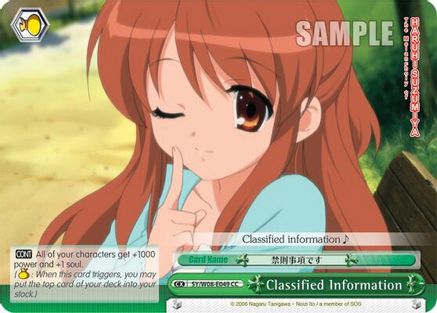 Classified Information (SY/W08-E049 CC) - The Melancholy of Haruhi Suzumiya