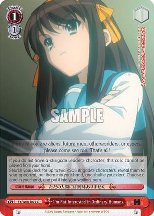 I'm Not Interested in Ordinary Humans (SY/W08-E072 U) - The Melancholy of Haruhi Suzumiya