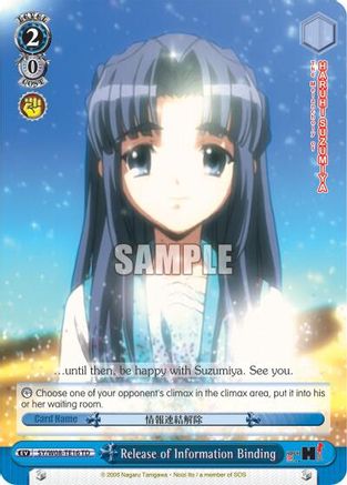 Release of Information Binding (TD) (SY/W08-TE16 TD) - The Melancholy of Haruhi Suzumiya