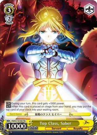 Top Class, Saber (FZ/S17-E103 TD) - Fate/Zero