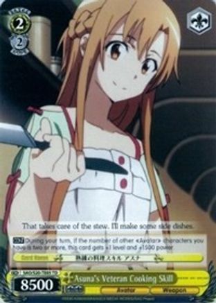 Asuna's Veteran Cooking Skill (TD) (SAO/S20-TE05 TD) - Sword Art Online