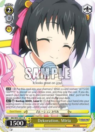Dekoration, Miria (IMC/W41-E011 R) - The iDOLM@STER Cinderella Girls