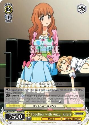 Together with Anzu, Kirari (A) (IMC/W41-TE13a TD) - The iDOLM@STER Cinderella Girls