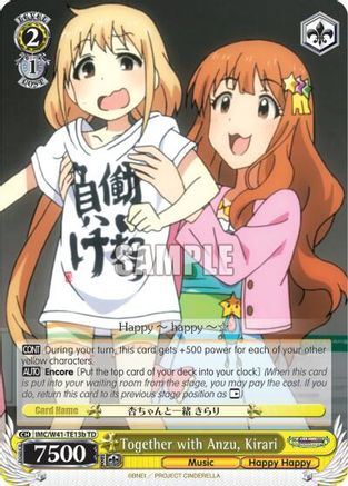 Together with Anzu, Kirari (B) (IMC/W41-TE13b TD) - The iDOLM@STER Cinderella Girls