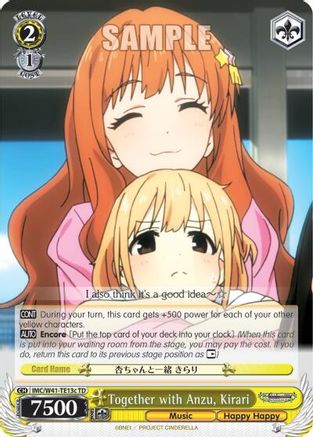 Together with Anzu, Kirari (C) (IMC/W41-TE13c TD) - The iDOLM@STER Cinderella Girls