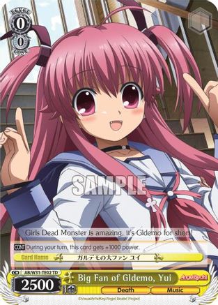 Big Fan of Gldemo, Yui (AB/W31-TE02 TD) - Angel Beats! Re:Edit