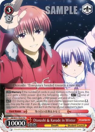 Otonashi & Kanade in Winter (AB/W31-TE24 TD) - Angel Beats! Re:Edit