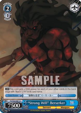"Strong Will" Berserker (FS/S36-E081 U) - Fate/stay night [Unlimited Blade Works] Vol. II