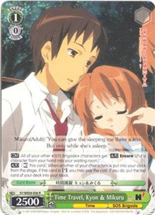 Time Travel, Kyon & Mikuru (Foil) (SY/WE09-E06) - The Melancholy of Haruhi Suzumiya Extra Booster