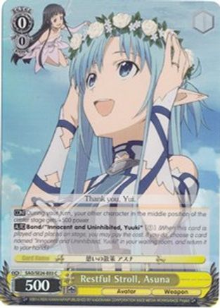 Restful Stroll, Asuna (Parallel Foil) (SAO/SE26-E03 C) - Sword Art Online II Vol.2