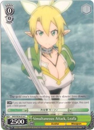 Simultaneous Attack, Leafa (SAO/SE26-E14 C) - Sword Art Online II Vol.2