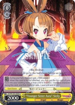 "Younger Sister Aura" Sicily (DG/EN-S03-E009 U) - Disgaea