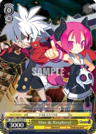 Mao & Raspberyl (DG/EN-S03-E030 C) - Disgaea