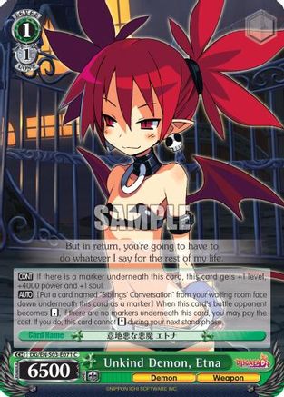 Unkind Demon, Etna (DG/EN-S03-E071 C) - Disgaea