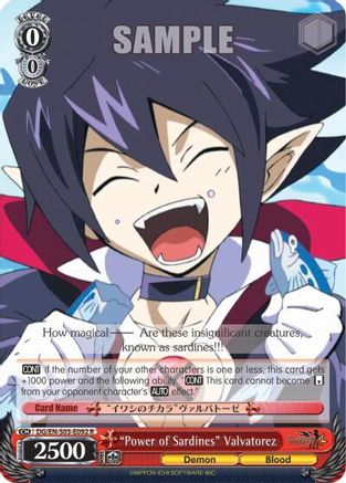 "Power of Sardines" Valvatorez (DG/EN-S03-E092 R) - Disgaea